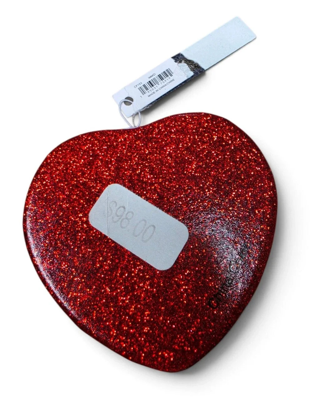 Coach Red Sparkling Glitter Heart Mirror (Retail $98)